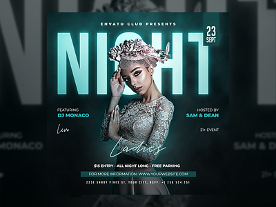 Night Club Party Flyer Template PSD