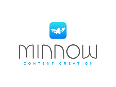 Minniow Logo branding content creation content marketing hand drawn logo