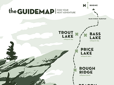the GUIDEMAP adventure is out there blueridge parkway boone boone explorers club booneview hiking instagram map rough ridge