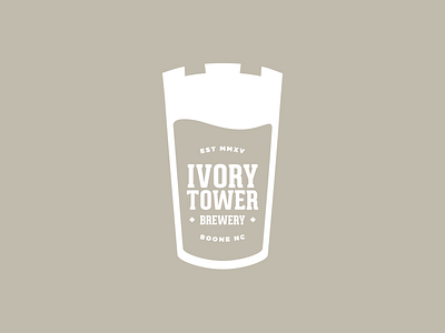 Ivory Tower Brewery beer boone brewery glass logo tower