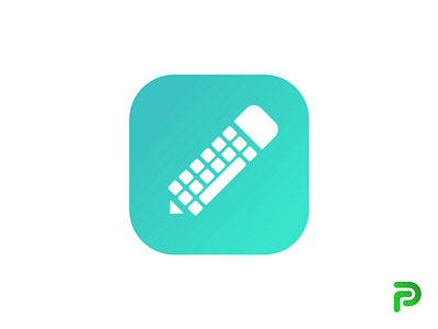 Clean Minimal Notepad App Or Keyboard App Logo simple clean minimal app logo