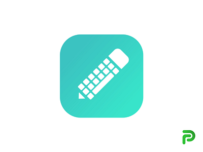 Clean Minimal Notepad App Or Keyboard App Logo