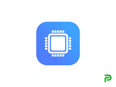 CPU A-Z App Icon app icon app logo app logo design branding cpu design illustration logo simple clean minimal app logo ui vector