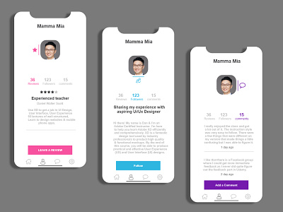 Online course app app branding design mobile moblieapp ui ux