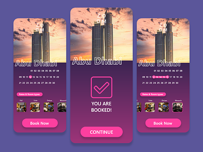Hotel Booking app adobe xd app art branding dailyui design moblieapp ui ux