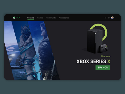 Xbox Website Concept branding concept design console dailyui design figma figmadesign uidesign ux uxdesign webdesign xboxone