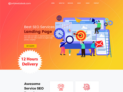 I will develop creative, flexible, and modern wp landing page branding design landing page design web website website design wordpress design wordpress theme