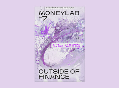 Money Lab Poster 3d amsterdam cgi design graphic design identity illustration mary universe money lab money lab simulation water