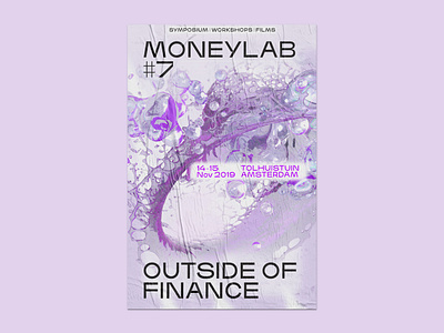 Money Lab Poster 3d amsterdam cgi design graphic design identity illustration mary universe money lab money lab simulation water