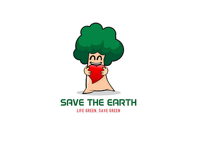 SAVE THE EARTH 99 animation contest design earth globalwarming green icon illustration logo logos logotype love tree tree logo ux