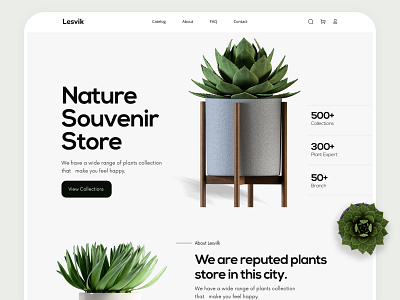 Plant Store Landing Page design landing page design landingpage minimal modern design plant plantstore plantstorelandingpage trendy trendywebdesign ui webdesign websitedesign