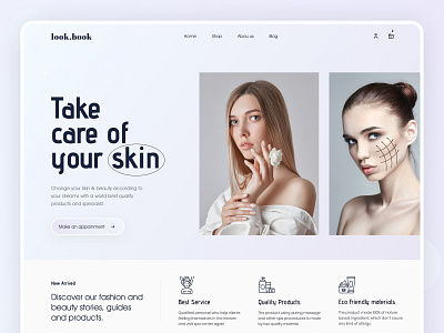 Beauty shop web concept