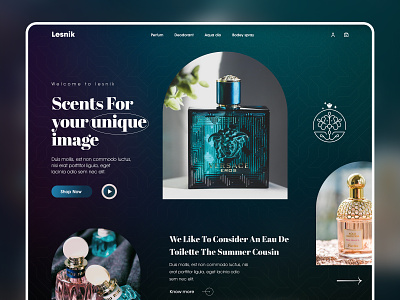 Perfume store web concept