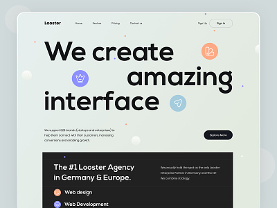 Looster - Design agency web concept.