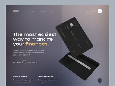 eWallet - Credit Card Website Design Concept