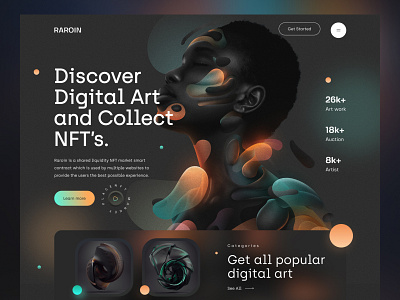 NFT Marketplace Website Design appui darkweb design landing page design landingpage modern design nft nftapp nftlandingpagedesign nftmarketweb nftui nftweb nftwebsitedesign ui uiuxdesign web webdesign website webui