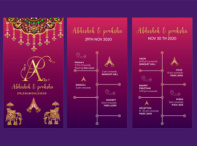 itinerary card colour design icon illustrator invitation itinerarycard logo mockup photoshop print design typography wedding