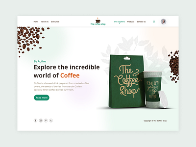 The Coffee Landing Page brand identity creativity elegant design landing page simple design visual design web design