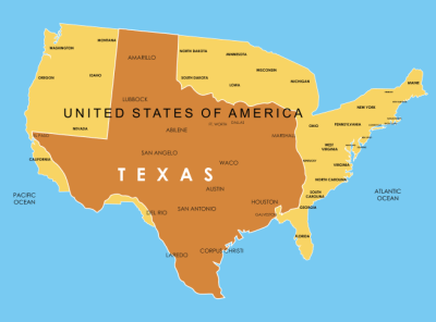Texas Vector Map illustration vector