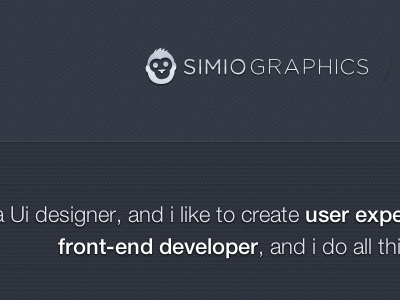 The new simiographics.com clean dark dots portfolio simiographics ui