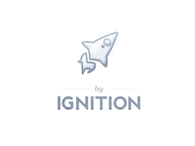 Personal project Logo blue grey ignition logo rocket