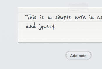 My Notes css3 grey jquery note paper white