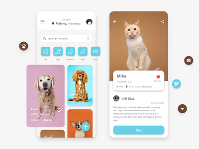 Pet Rescue adoption mobile app pet ui ux