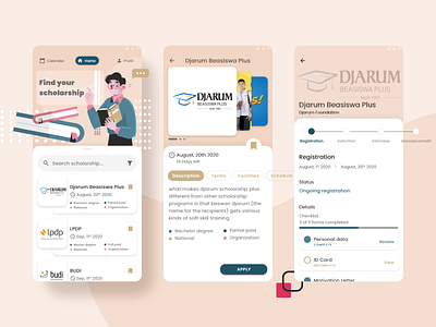 Bestari education mobile app scholarship ui ux