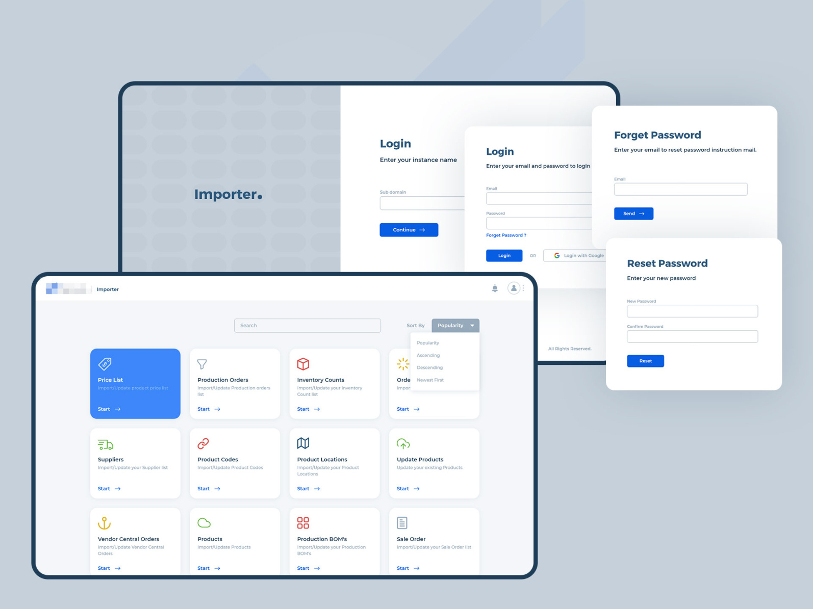 Importer | Design Assignment by Asfaque Ali Ansari on Dribbble