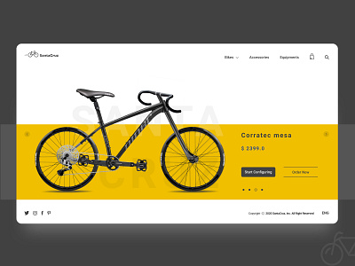 Bike Store - website concept aftereffects bicycle bike clear design ecommerce interaction minimal modern online shop online store typogaphy ui ui design ux ux design web website xd yellow