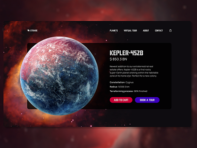 E-Commerce Shop (Single Item) 012 daily ui dailyuichallenge ecommerce futuristic planet buying space ui