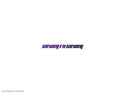 SeventySeven Wordmark brandmark israel mark logo logodesign logos logotype markos wordmark