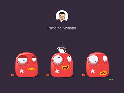 Pudding monster three cartoon