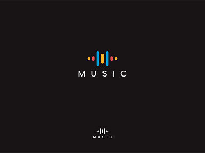 M Letter Mark Music Logo