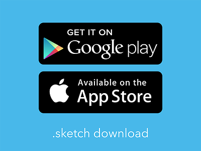 App & Play Store Badges app store apple badges download freebie google play store sketch sketch app