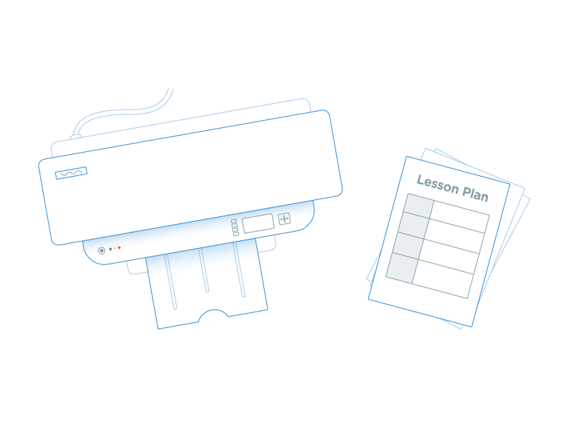 Printer Illustration illustration printer paper line illustration
