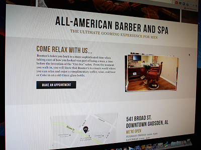 Updated Barber Shop Site Design