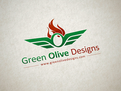 Green Olive Designs design fire green olive red web wings