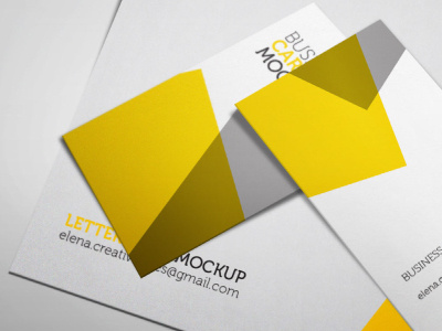 Vertical Business Card Mockup