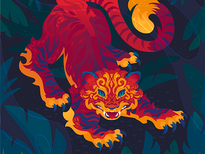 Year of the Tiger animal design illustration tiger vector