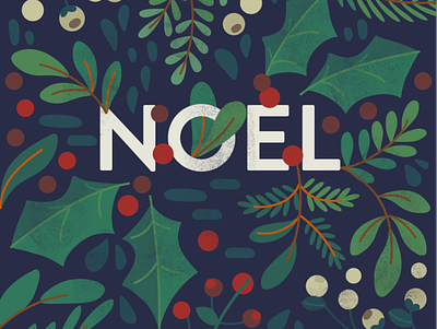 Noel Holiday Card card design greeting card illustration vector