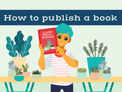 How to Publish a Book design how to illustration vector