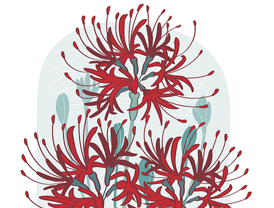 Spider Lily design flower illustration
