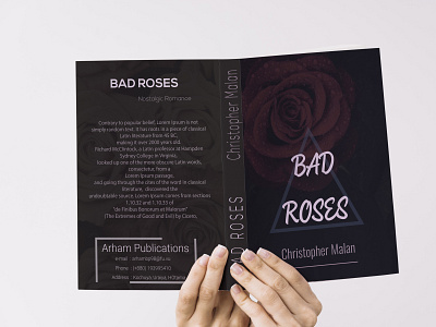 Bad Roses Romantic Book Cover book cover branding design illustration logo print print design typography