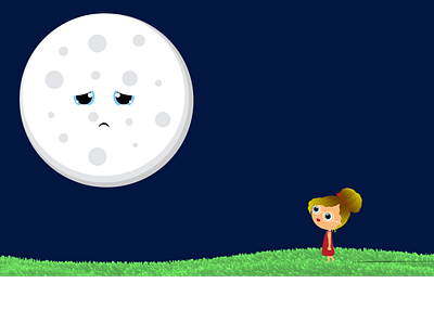 moon 2d 2d animation art design flat illustration illustrator storyboard