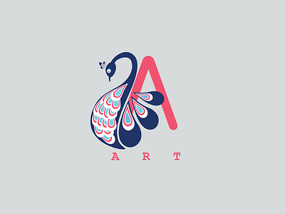 Art peacock branding design flat illustration illustrator logo peacock vector