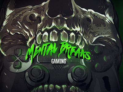 Mental Breaks Gaming Channel Art channel art gaming green horror skull youtube
