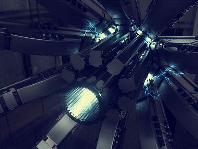 Sci-Fi Cannon Rendering 3d blue cinema 4d octane sci fi