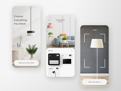 Smart Home App app first shot minimal minimalism smarthome switch ui