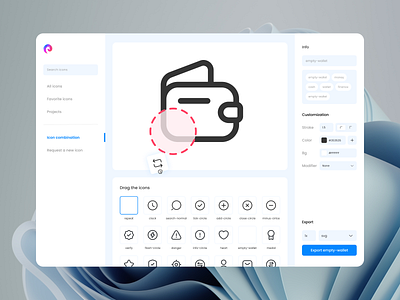 Icon manager desktop app dotchallenge icon icon design icon jar icon manager icon pack piqo design ui uiux web design